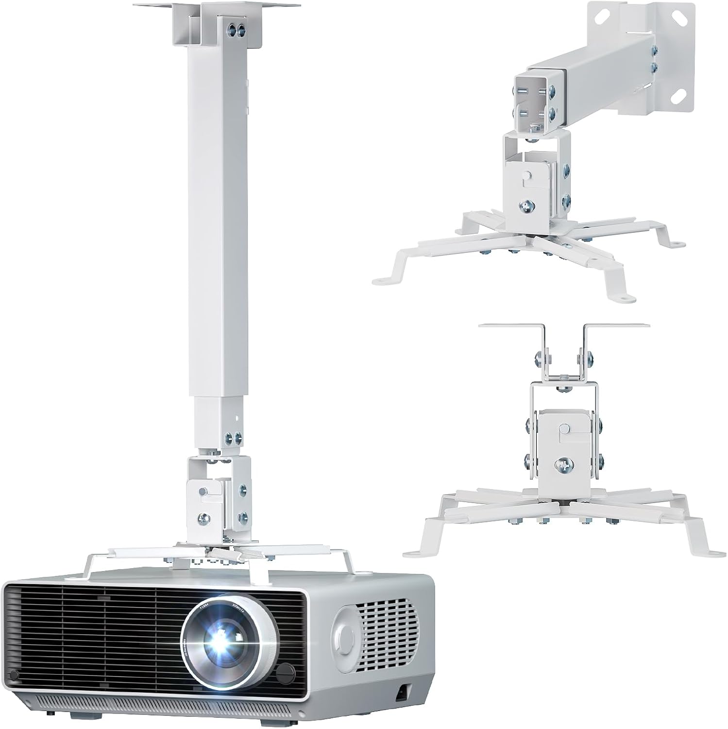 WALI projector mount ceiling and wall bracket front view