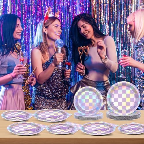 Holographic party supplies set for baby shower decoration