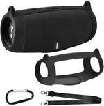 PAIYULE silicone case cover for JBL Charge 5 front view showing black protective skin