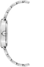 Anne Klein green mother-of-pearl dial closeup view