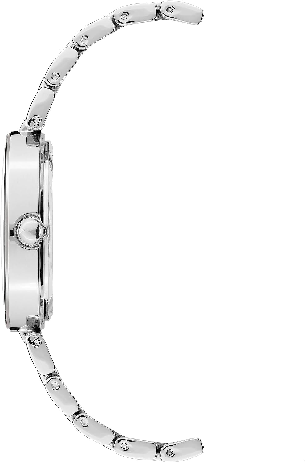 Anne Klein green mother-of-pearl dial closeup view