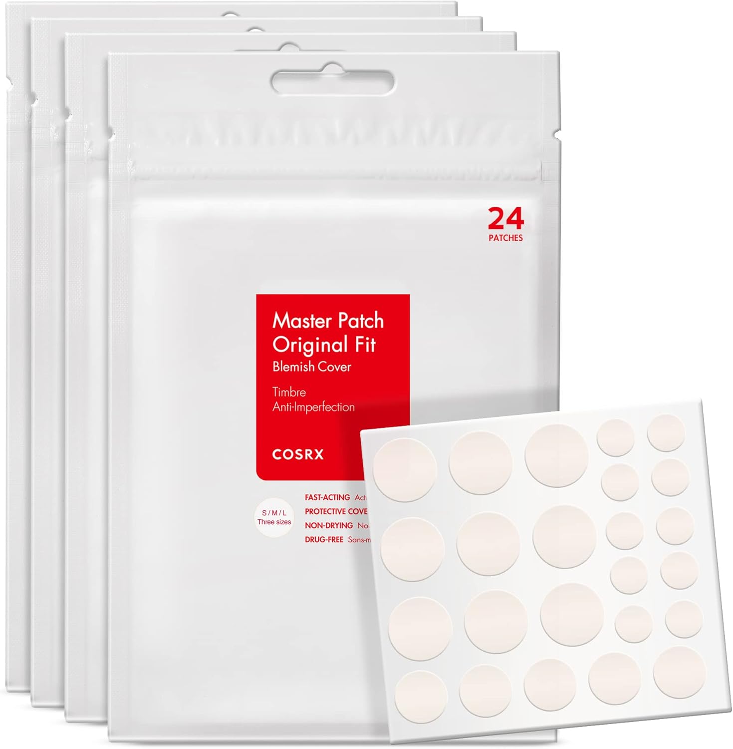 COSRX Acne Pimple Master Patch front view packaging of authentic hydrocolloid stickers.