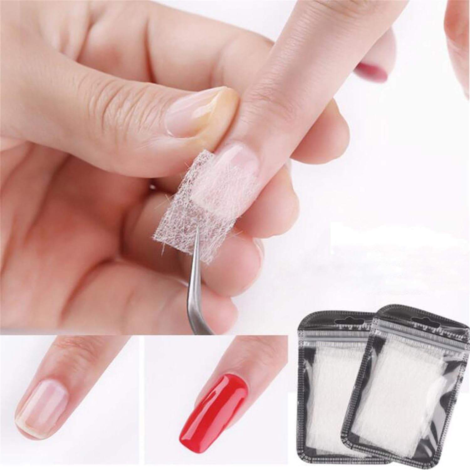 Pxiryanlow 20pcs white nail extensions kit front view