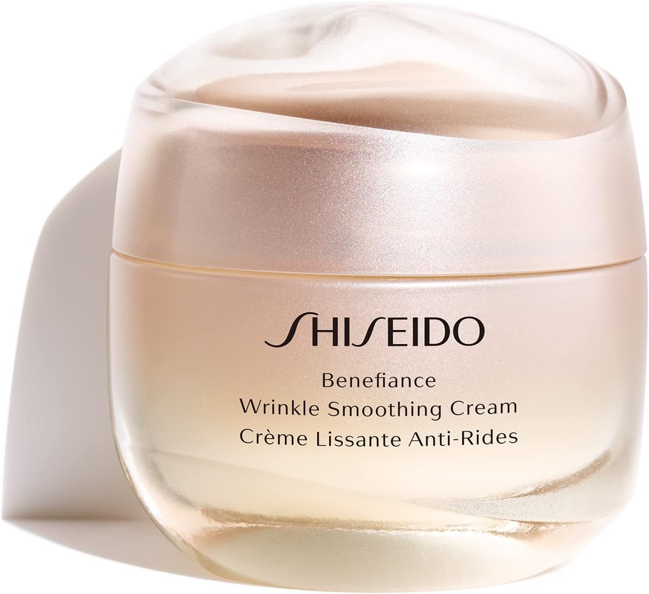 Shiseido Benefiance Wrinkle Smoothing Cream fifty milliliter jar front view anti aging daily face moisturizer