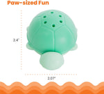 Catstages Wobble Turtle Catnip Diffuser side profile rolling position
