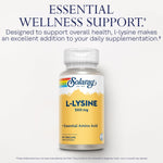 Solaray L-Lysine 60 vegetable capsules bottle side profile