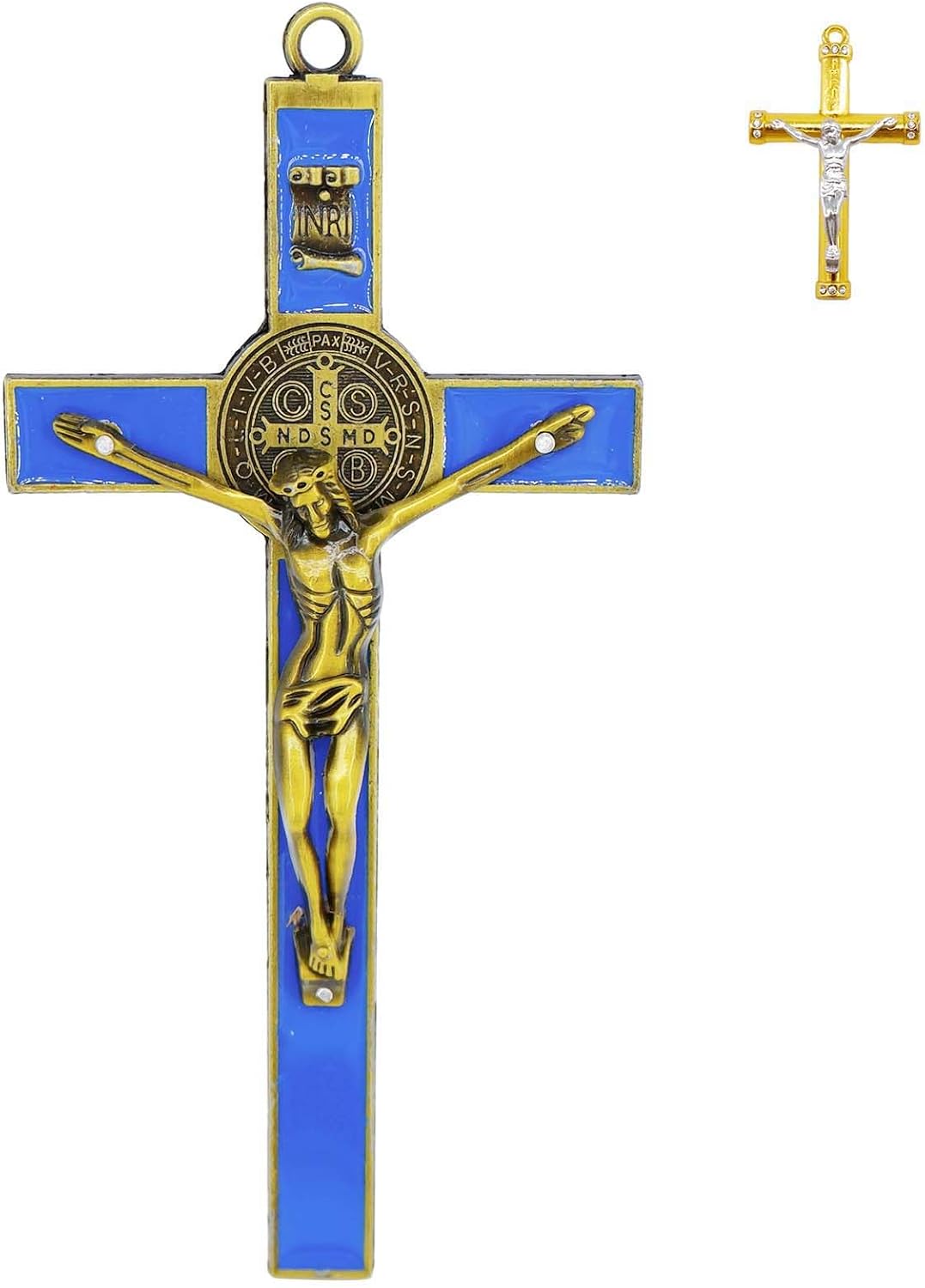Rnuie Jesus Crucifix Cross metal wall decor front view