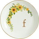 COLLECTIVE HOME - Ceramic Jewelry Tray, Trinket Dish for Rings Earrings Necklaces Bracelet Watch Keys, Birthday Mother's Day Christmas Gift for Women, 4.75", White Surface wirh Sunflowers (m) - Image 10