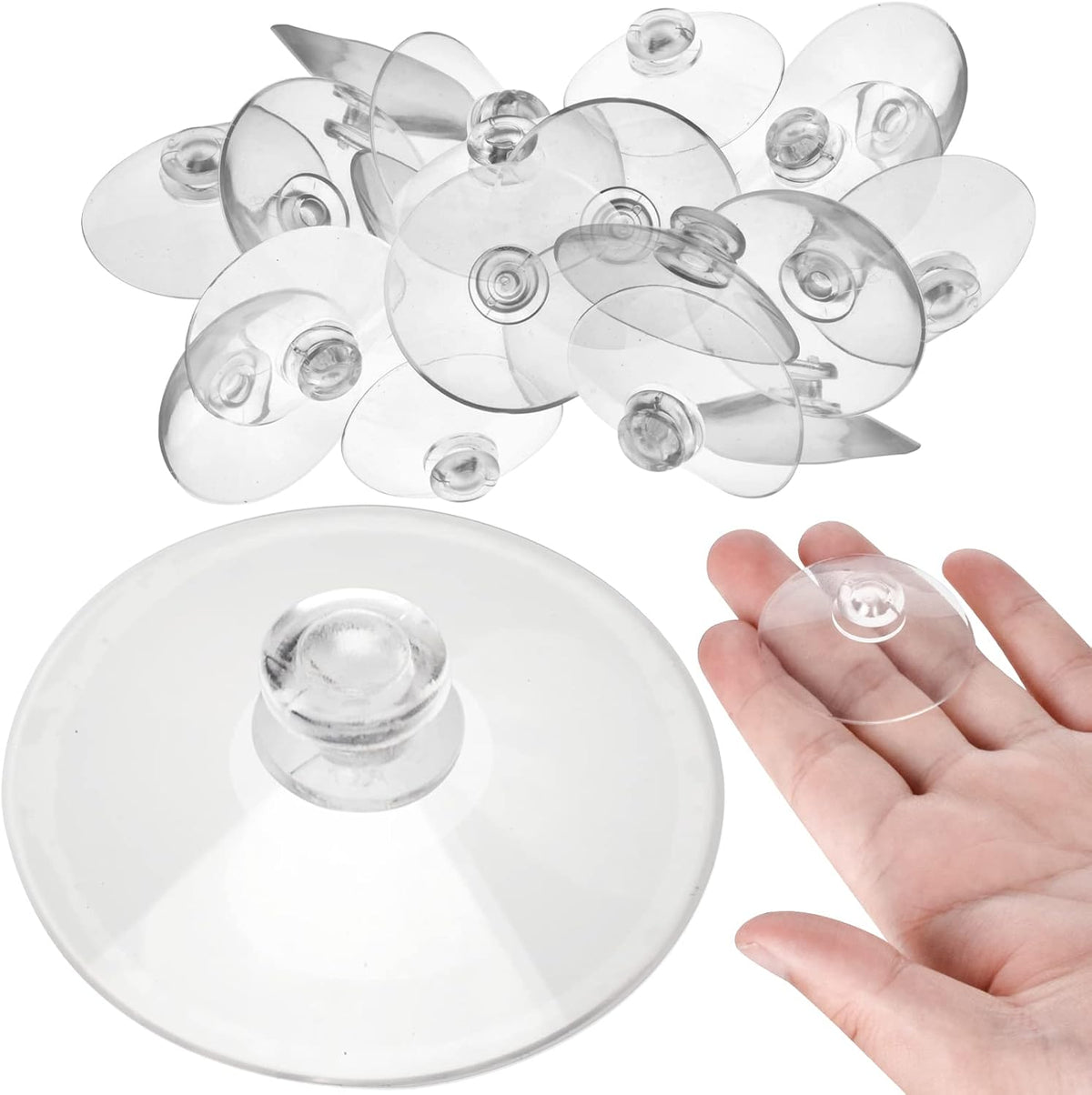 AccEncyc 30 Pack Small Suction Cups Assortment Kit Anti-Collision Sucker Pad Without Hooks for Glass Table Tops Home Decoration (20/30/45mm, Each Size 10 Pcs)... - Image 10