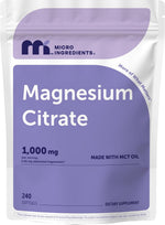 Micro Ingredients Magnesium Citrate softgels front view package