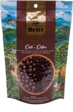 Cafe Britt premium dark milk and white chocolate treats back label details