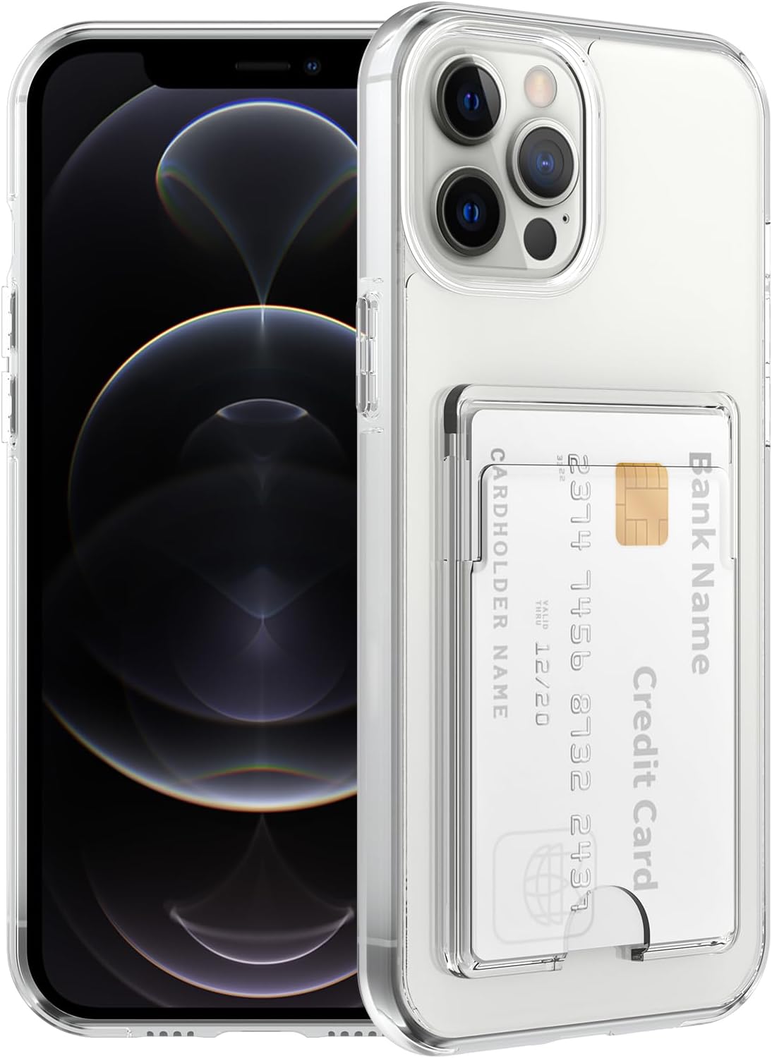 Gukalong Clear Wallet Case for iPhone 15 Pro with Credit Card Holder | Hard PC Heavy Duty Shockproof Protection Anti-Scratch Phone Cover Card Slot Anti-Yellowing Case for Women Men - Image 14