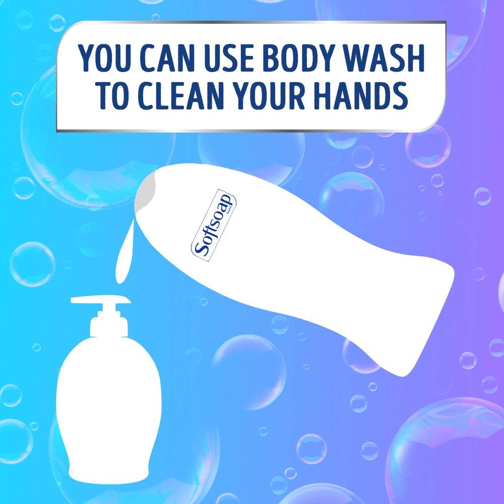 Softsoap Coconut Scrub body wash bottles showing exfoliating texture.