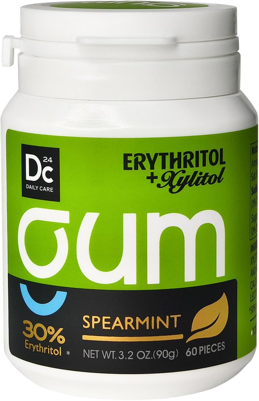 DC24 DAILY CARE Xylitol Chewing Gum with Erythritol, Aspartame Free & Sugar Free Gum for Dry Mouth, Low-Calorie, Sugarless, Assorted Flavors Variety Bulk Pack 60-Piece Pack, 4 Packs - Image 9