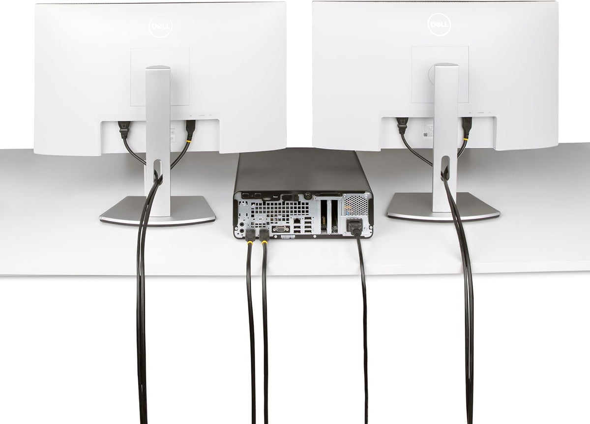 StarTech active video cable connected to a professional monitor setup