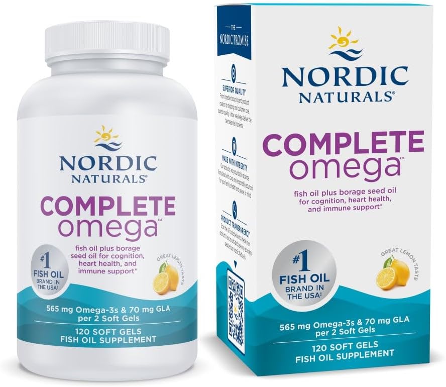 Nordic Naturals Complete Omega fish oil supplement bottle front view
