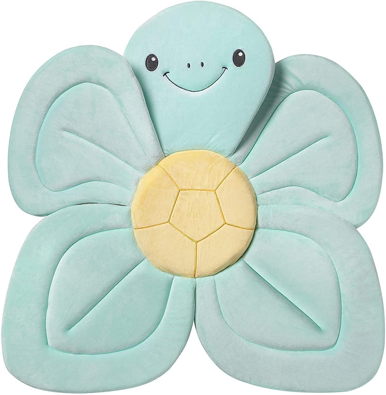 Nuby Turtle Baby Bath Cushion turquoise front view