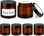 1 oz Glass Jars with Lids, 4 Pack Small Amber Glass Jars with Black Lids | Leakproof, BPA-Free, Mini Glass Jars with Inner Liners and Labels for Creams, Lotion, Cosmetic - Image 10