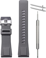 Olive green waterproof resin strap side profile view