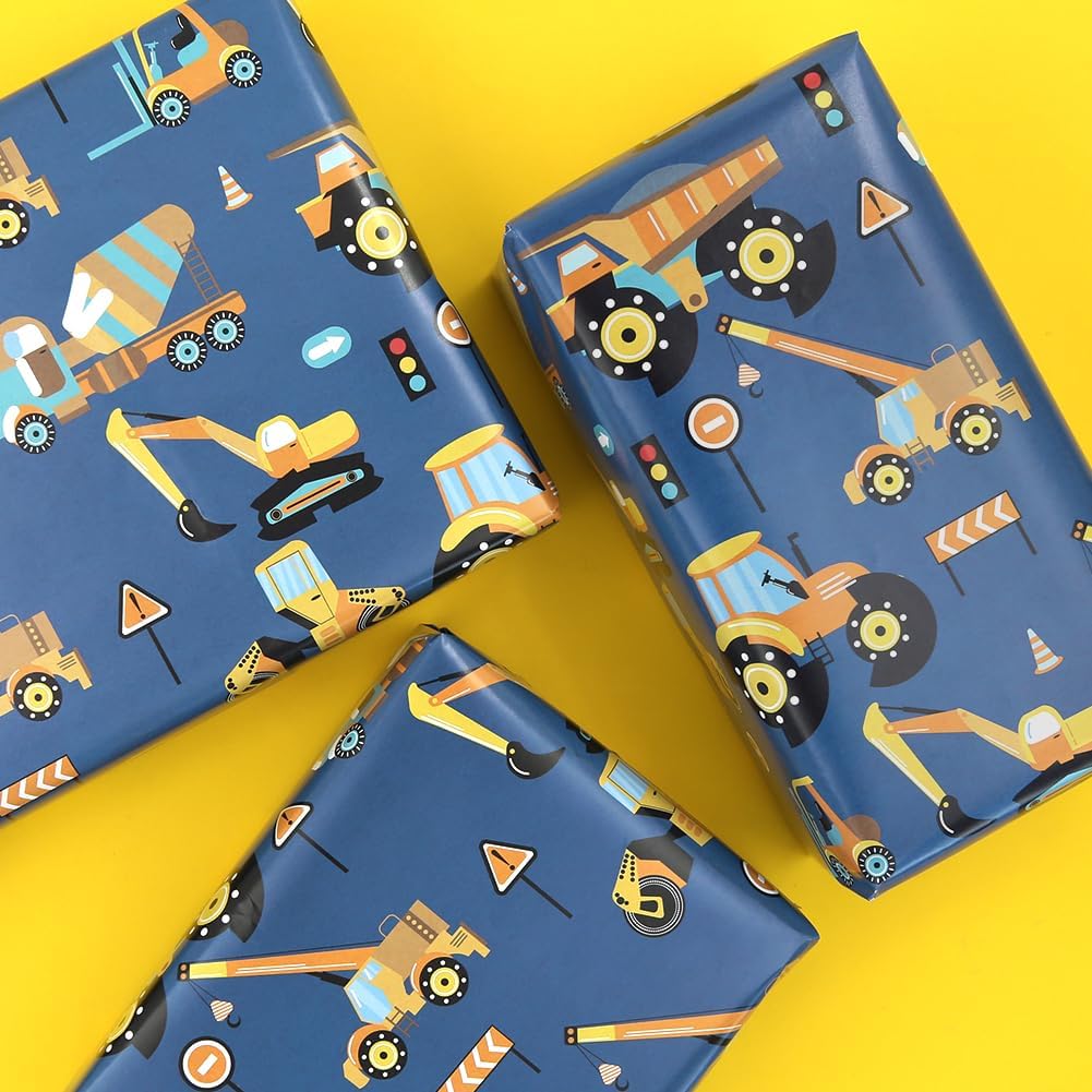 Boerni folded flat kids birthday wrapping paper set