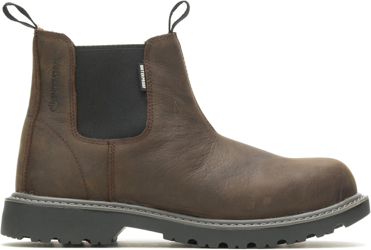 Wolverine men floorhand romeo steel toe waterproof boot front view
