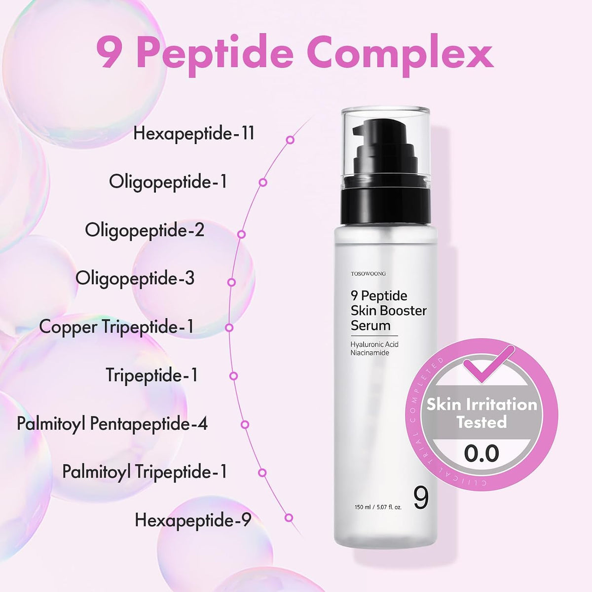 Authentic imported K-beauty peptide serum for fine lines and melanin reduction
