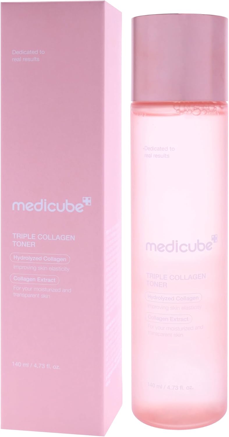 Medicube Triple Collagen Toner application on hand