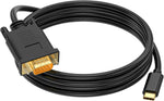 Seefeful USB C to VGA 3 Feet Cable front view