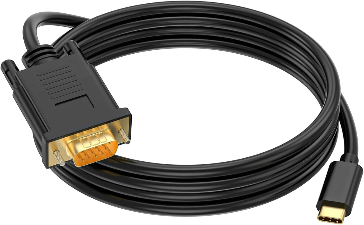 Seefeful USB C to VGA 3 Feet Cable front view