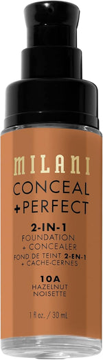Milani Conceal and Perfect foundation back label details