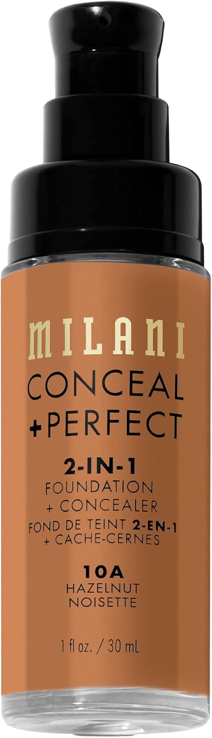 Milani Conceal and Perfect foundation back label details