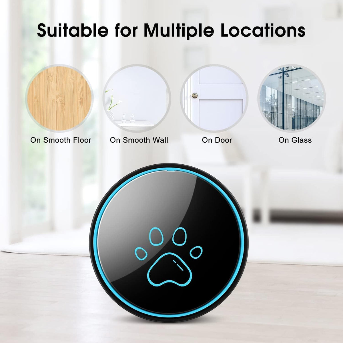 Comsmart dog doorbell LED flash indicator demonstration