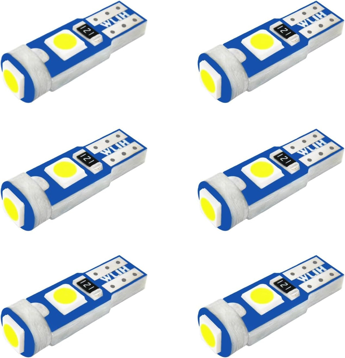 WLJH Red T5 74 LED Bulb Mini Wedge for Instrument Cluster Panel, Canbus | 3030 SMD, Fits 73 17 18 27 37 2721, Dimmable, No Soldering, Long Lifespan, Dash Light, Gauge Cluster, Gear Shifter, 6-Pack - Image 12