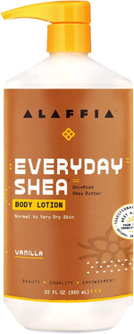 Alaffia Everyday Shea Body Lotion front view bottle with vanilla scent