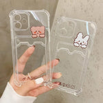 Casechics cartoon bunny bear case corner protection detail