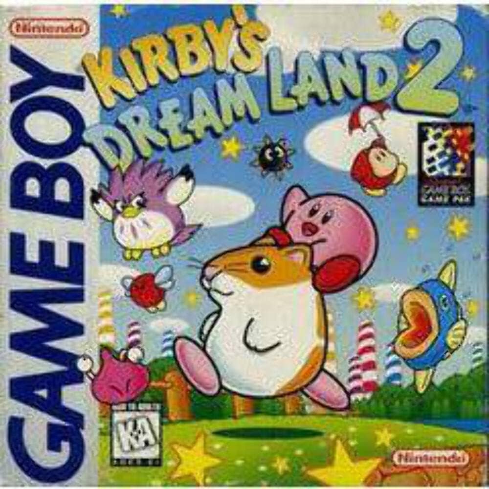 Nintendo Kirby's Dream Land 2 front view authentic USA imported retro game cartridge