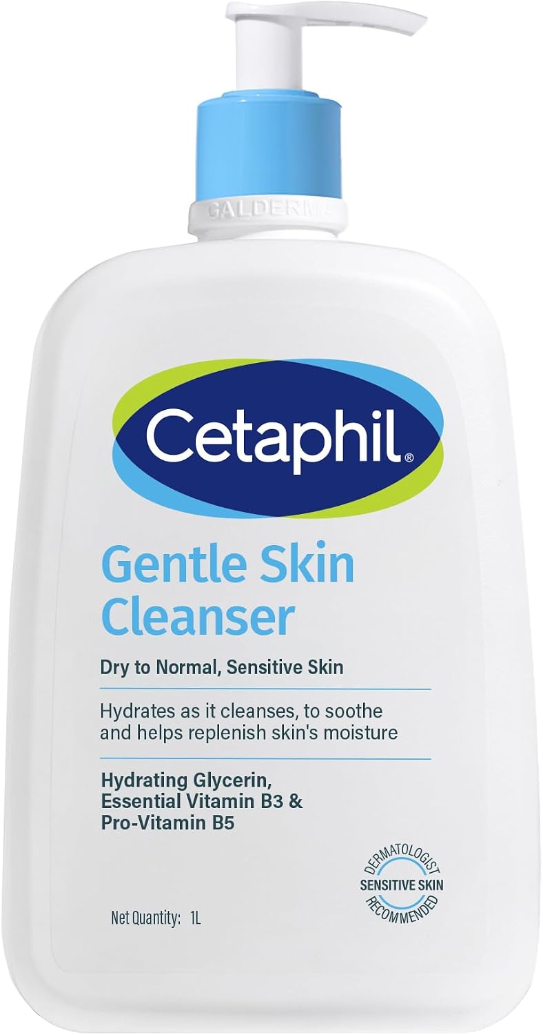 Cetaphil gentle skin cleanser 1000ml front view face wash bottle