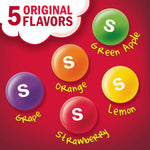 Assortment of Skittles fruit flavors in a bowl