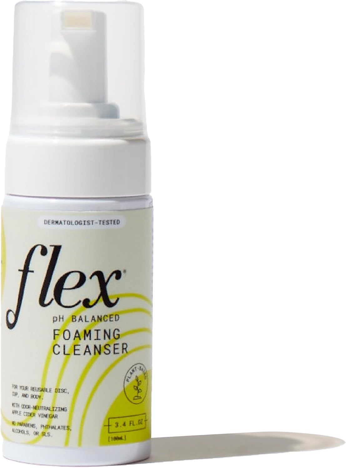 FLEX Foaming Cleanser – Plant-Based and pH-Balanced Feminine Wash for Silicone Period Cups, Discs and Your Body (3.4 oz.) - Image 1