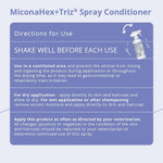 Medicated pet antifungal spray bottle showcasing active ingredients and veterinary formula.