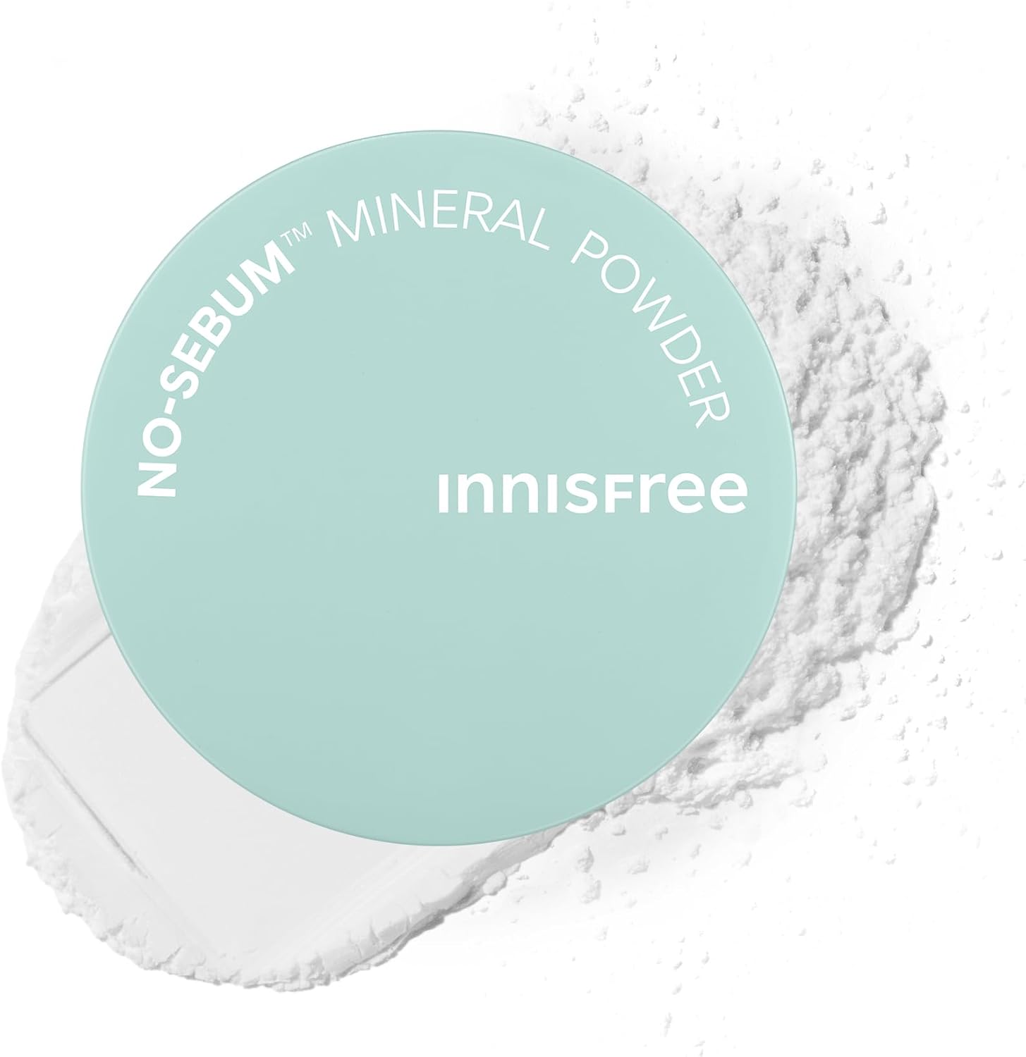 Innisfree No Sebum Matte Mineral Powder front view translucent loose setting powder packaging