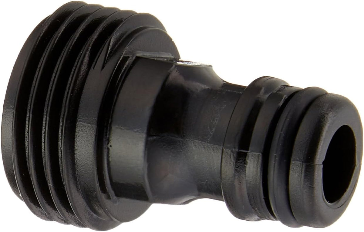 Melnor quick connect product adapter front view durable black plastic