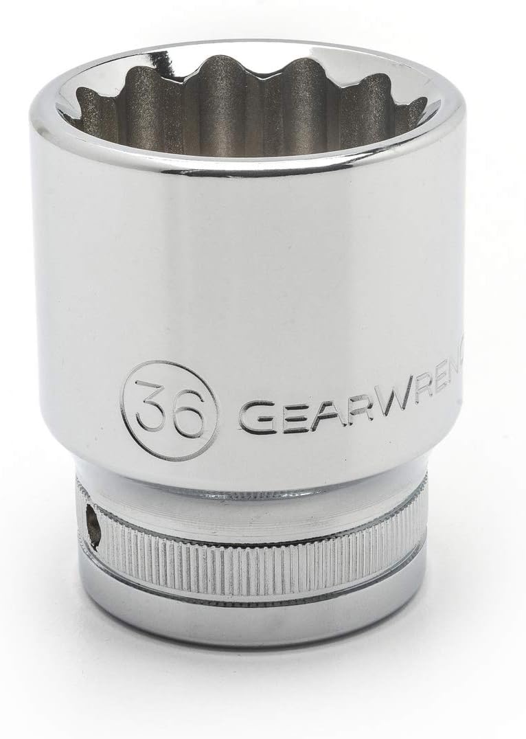 Gearwrench 3-4 inch drive standard metric socket 42mm front view professional tool