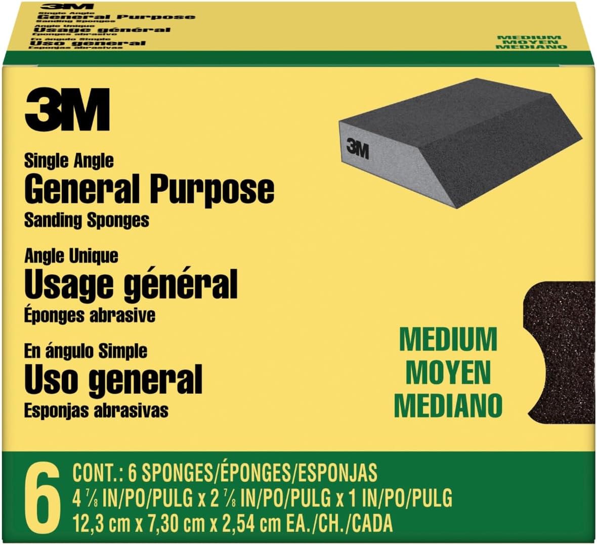 3M sanding sponge being used for corner and edge work