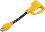 Camco PowerGrip adapter close-up of the patented ergonomic handle.
