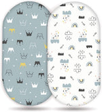 Grssder bassinet sheet set front view packaging