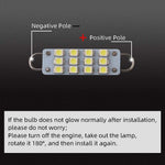 Grandview white LED map light bulb dimensions angle