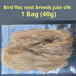 Educational display of natural nesting material for finches and canaries