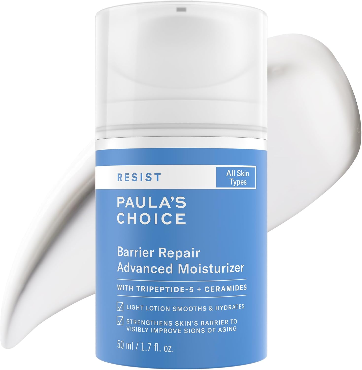 Paula's Choice RESIST Barrier Repair Advanced Face Moisturizer 50 milliliters front view showing authentic packaging.