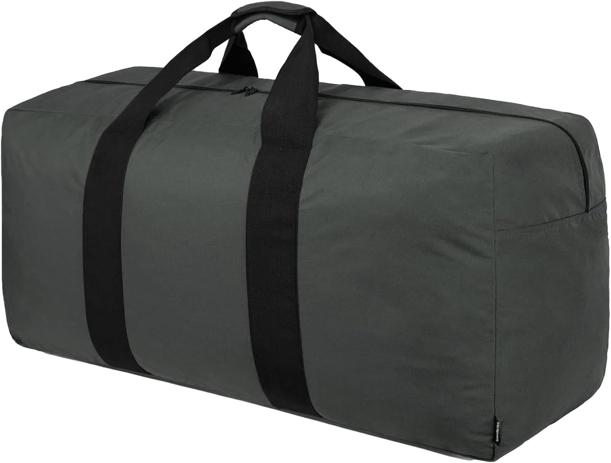 Vorspack 100L Extra Large Duffle Bag for Travel, Camping - Black | Foldable Travel Bag, Thickened 600D Polyester, Tear-Resistant, Padded Handle, Ideal for Moving, Weekend, Overnight, Hospital - Image 15